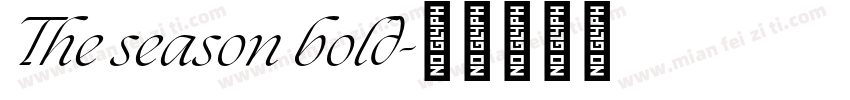 The season bold字体转换